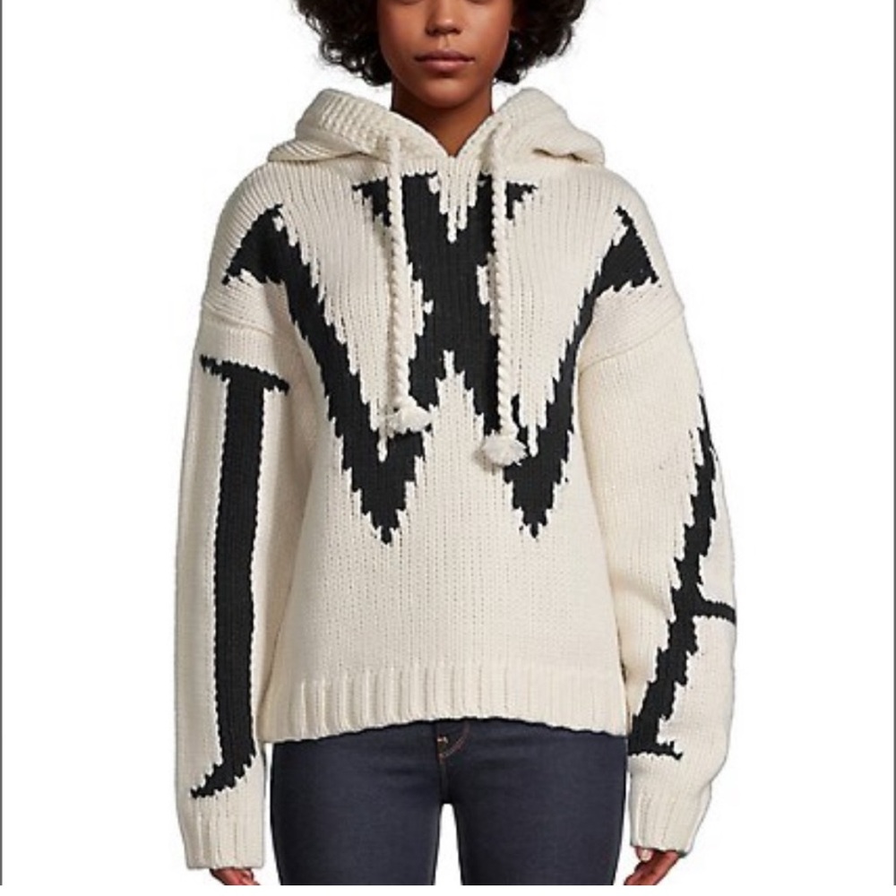 Men's White Hooded Sweater